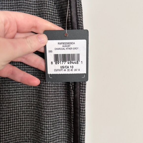 Rachel Roy Houndstooth Tapered Ankle Crop Satin Pants - Picture 5 of 8